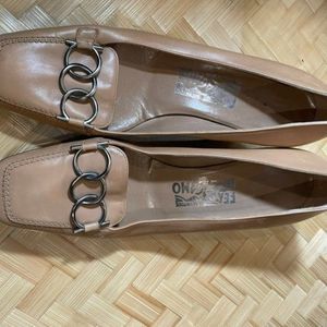 Salvatore Ferragamo Square Toe Ballet Flats Sz 8B
